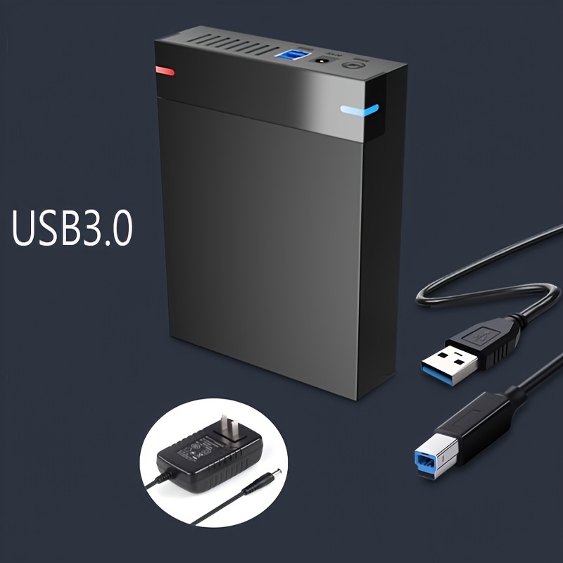 ORICO Caja de disco duro de 3.5 pulgadas SATA a USB C 3.2 HDD para SSD HDD  de 3.5 2.5 pulgadas máximo a 18 TB con adaptador de corriente de 12 V y