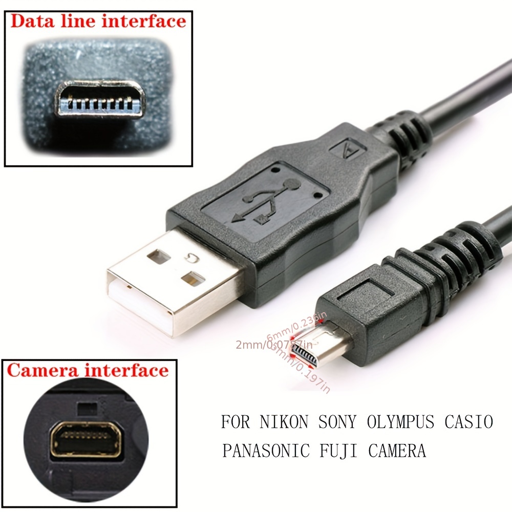 1pc V3 Data Cable Mini 5P USB Charging Cable Line for Old Style Data  Interface for