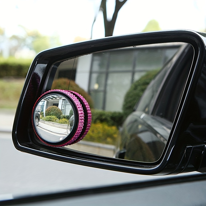 Espejo de punto ciego para coche, con forma de abanico, de vidrio HD sin  marco, se
