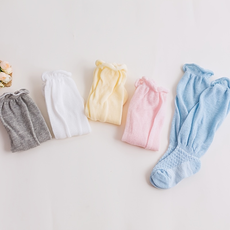 Kaufe Baby Socken Sommer Frühling Dünne Mädchen Atmungsaktive Nicht-slip  Hohl Mesh Rohr Socken Einfarbig Für Neugeborene Günstige Sachen