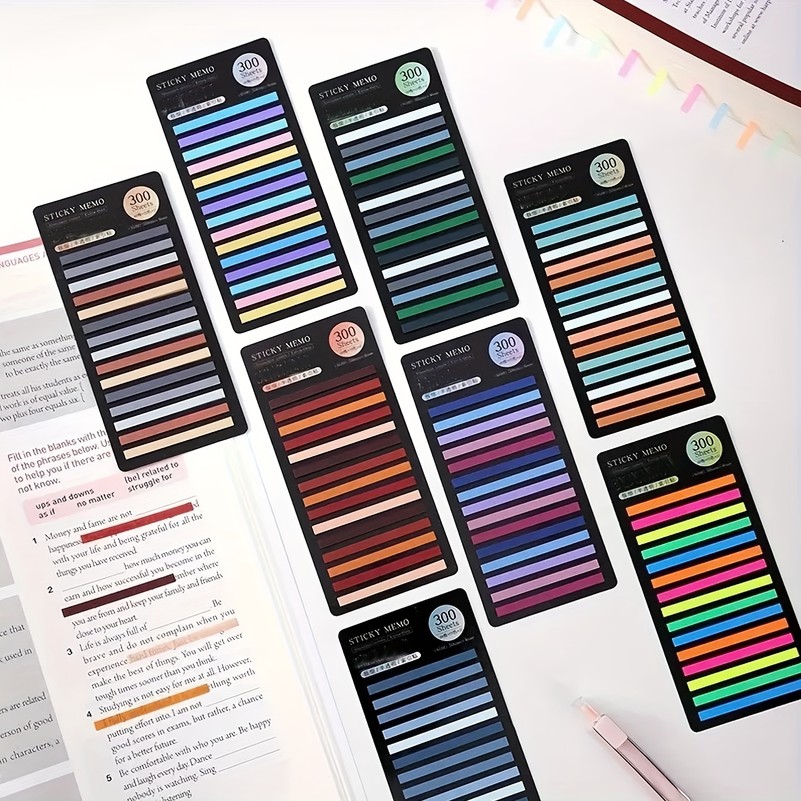 Livre annotation 1200 feuilles Post-it Ensemble avec Règle pour index  Marqueurs couleurs, Mode en ligne