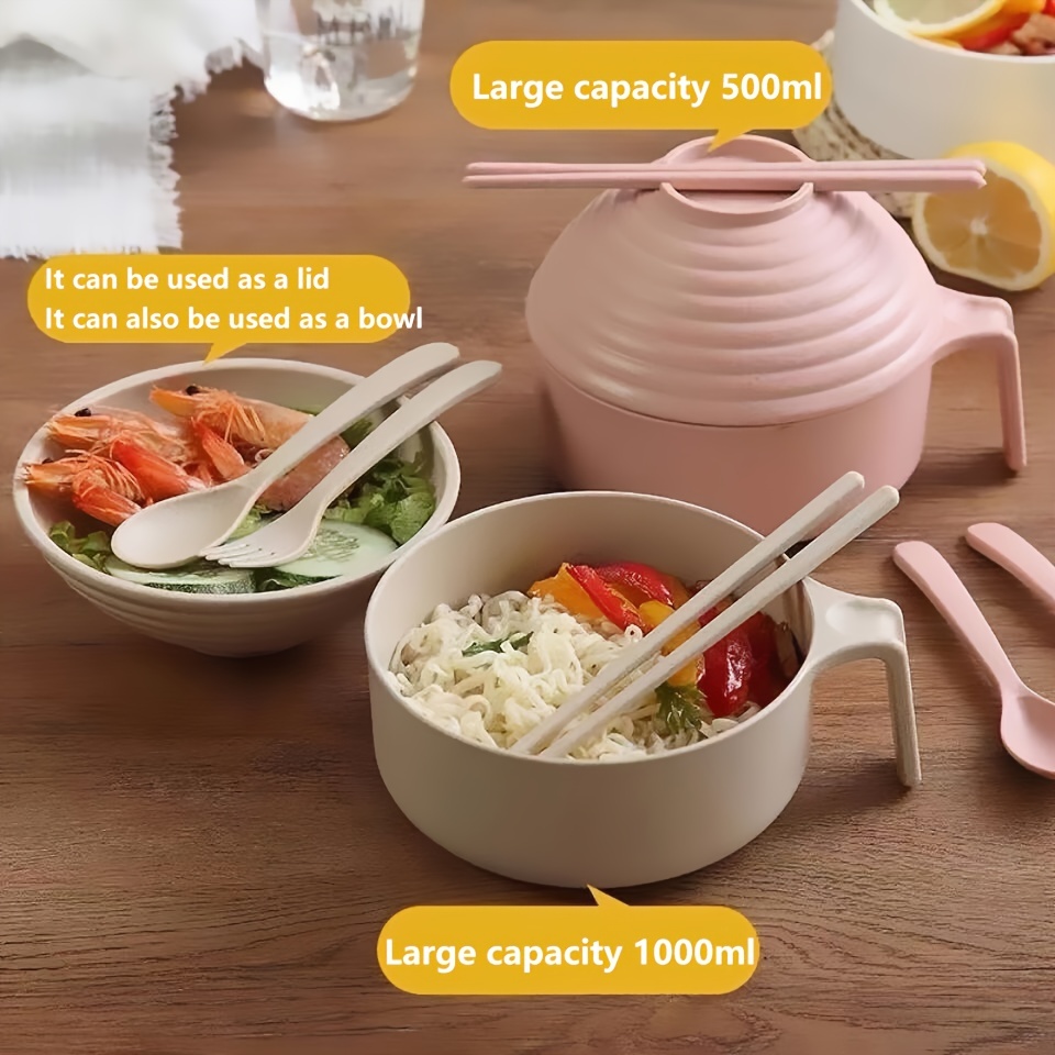 SOLUSTRE Timing Filter Soup Bowl Insulated Ramen Bowl Ramen Bowl Cute Soup  Bowls with Lids Cute Ramen Noodle Bowl Soup Prep Bowl Animal Soup Bowls