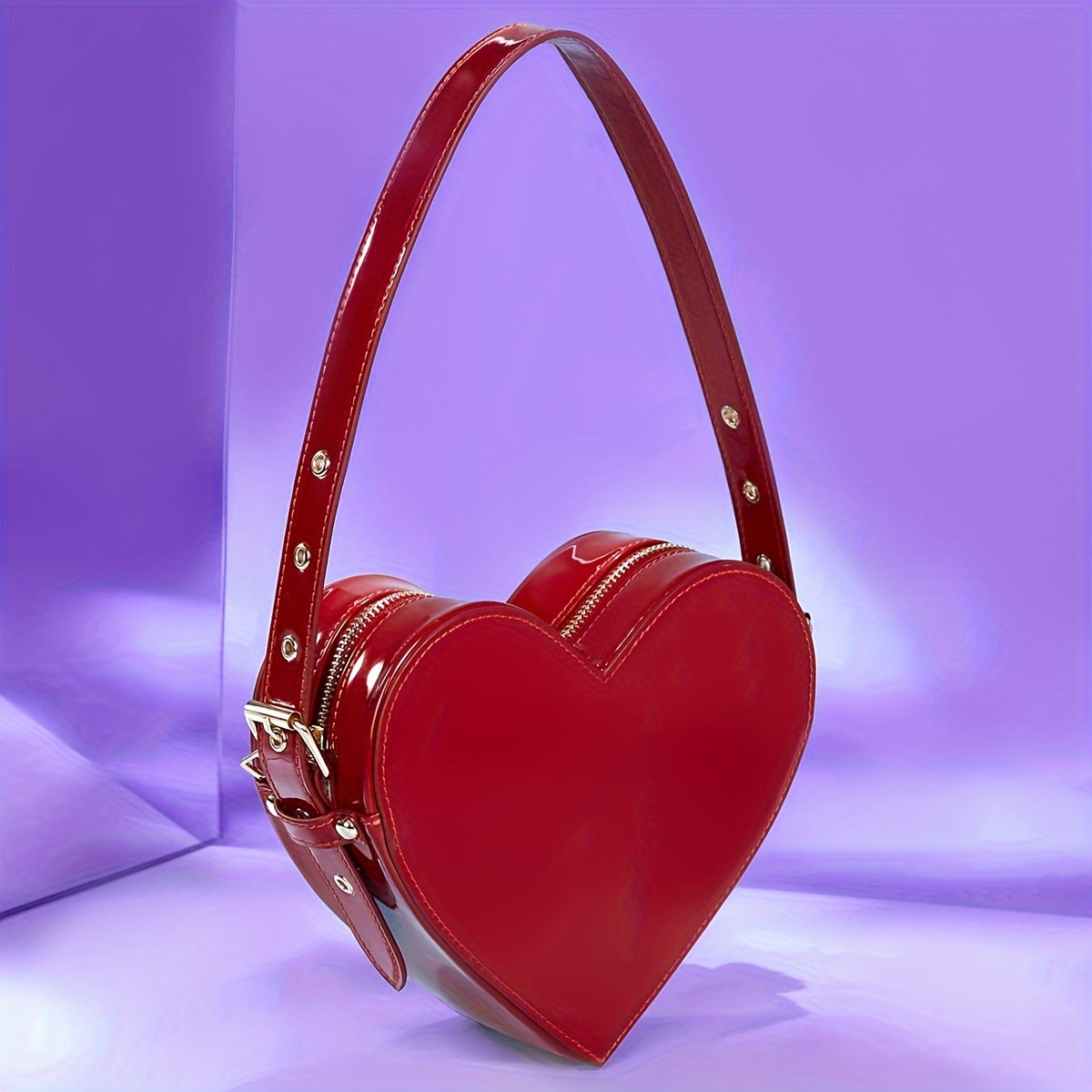 Heart Bag in Pink/Red