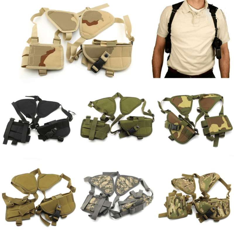 Tactical Shoulder Holster Underarm Holster Gun Concealed Pistol Holster  Magazine Pouch Military Carry Pouch Hunting Accessories