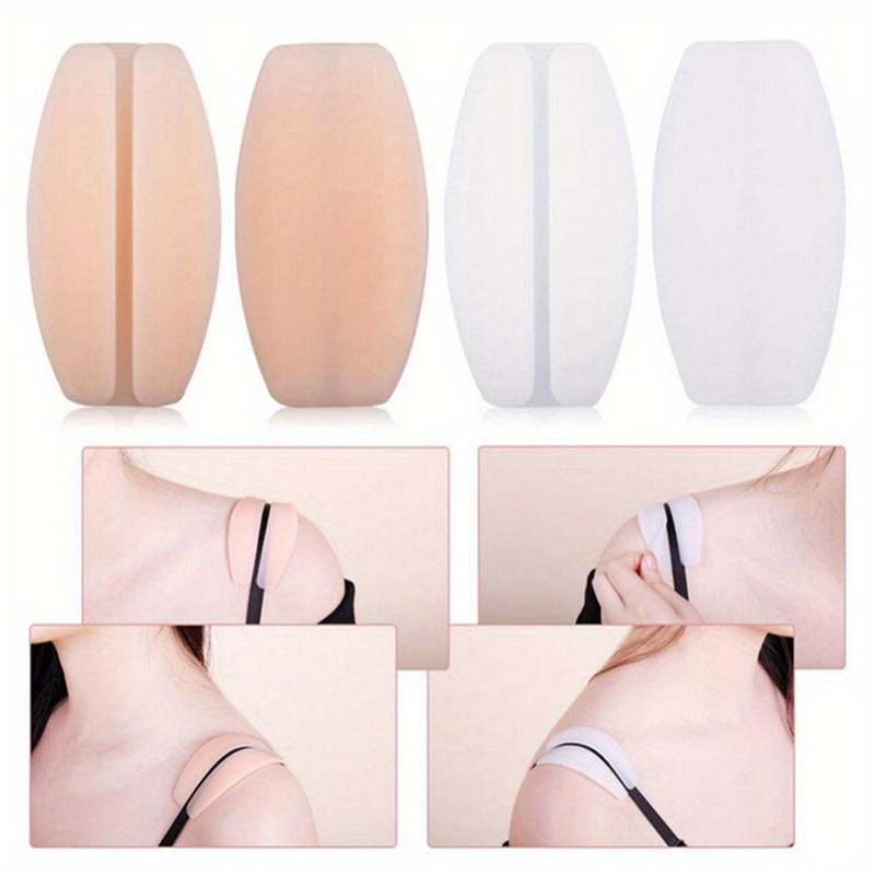 2pcs Silicone Bra Strap Holder With Buckles, Non-slip Shoulder Pads For Bra  Strap And Sports Wear (without Pressure)