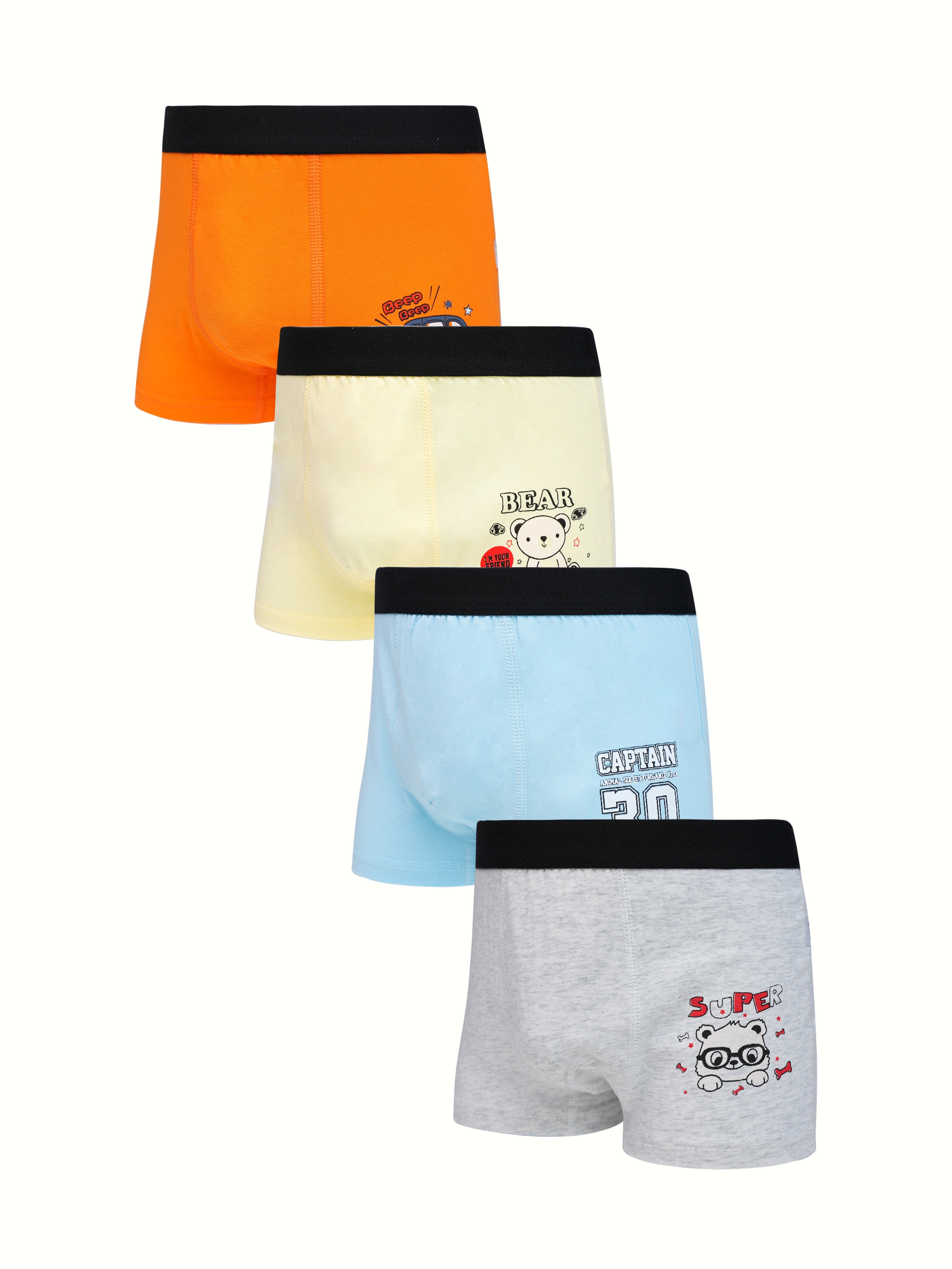 Cheap 4Pcs/lot Cotton Kids Boys Underwear Boxer Baby Children Panties  Briefs for Boy Teenager Underpants 2-12Y