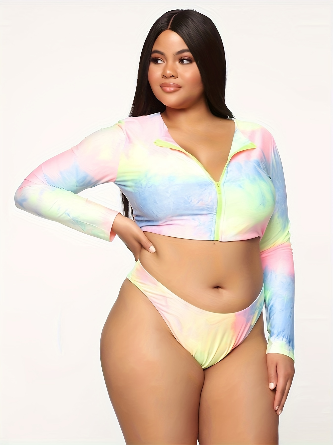 Daci Women Two Piece Plus Size Swimsuit with Bottom Peplum Tankini High  Waisted Tummy Control Bathing Suit : : Clothing, Shoes &  Accessories