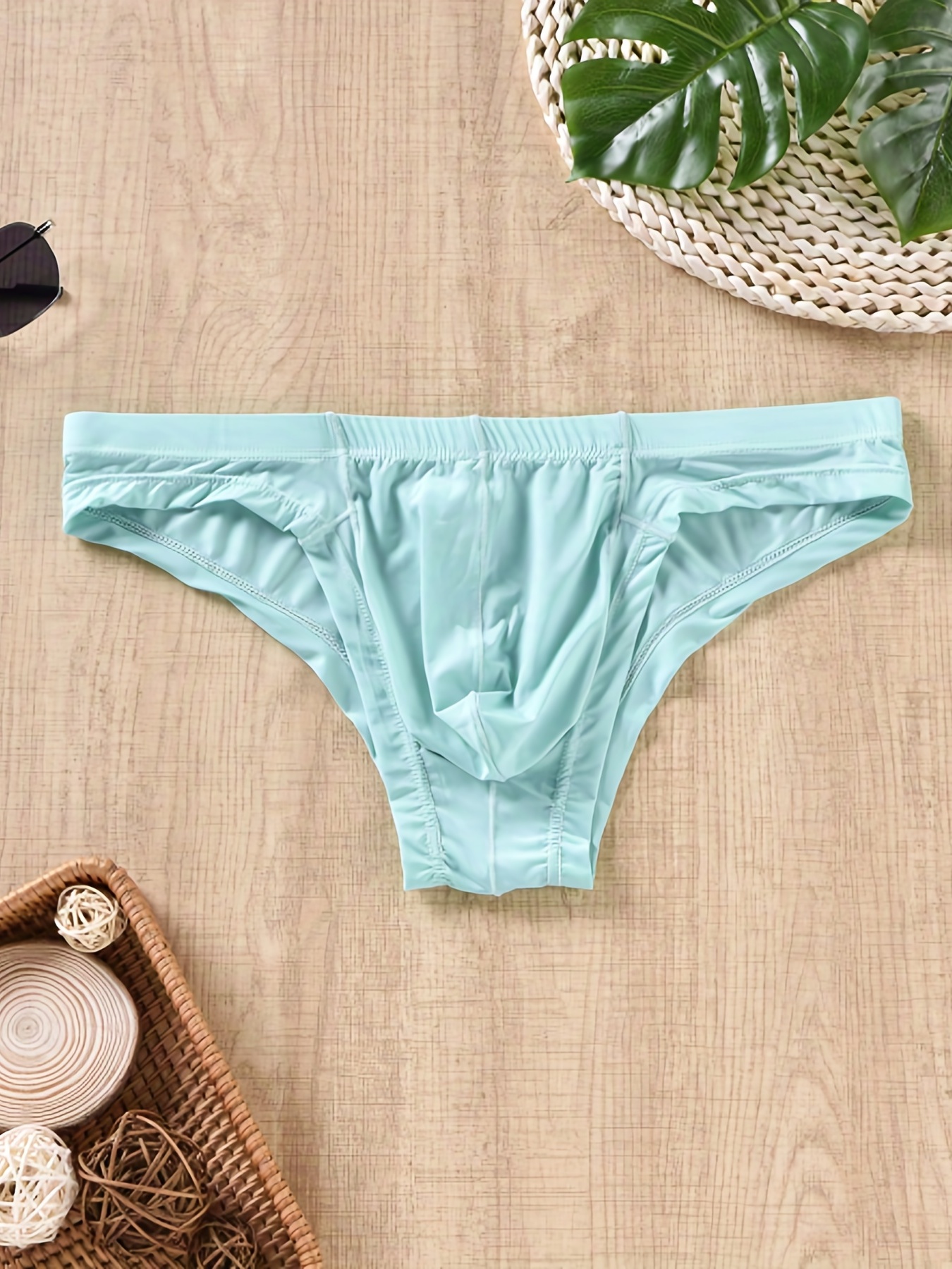 Cheap 1PC Breathable Underwear Panties Boxers Translucent Ice Silk