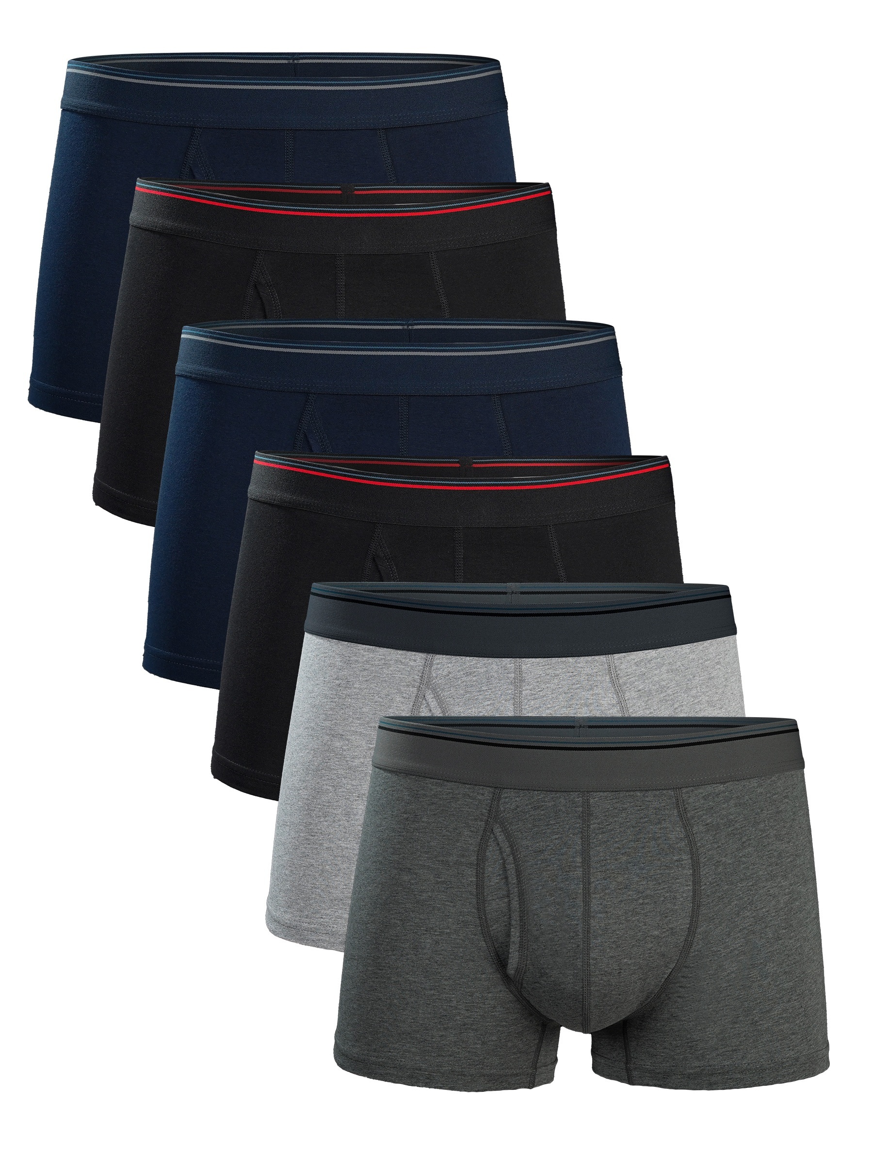 6pcs Pack Men's Elephant Trunk Briefs Underwear Bulge Pouch Trunks