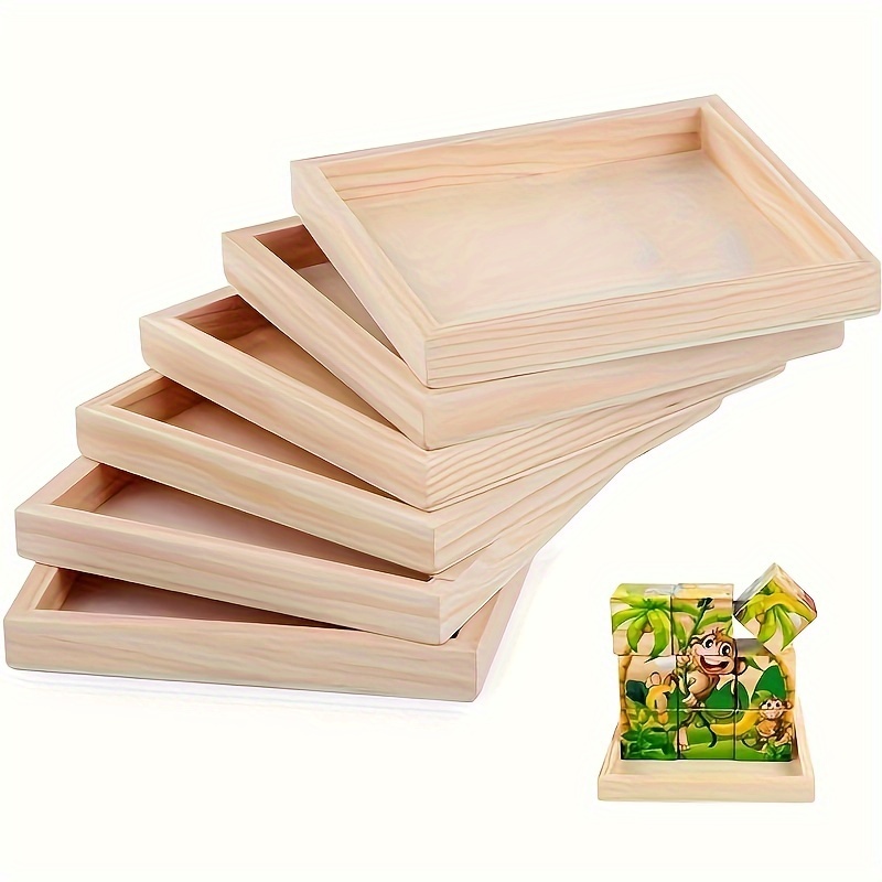 5pcs 100MM Wooden Square Wood Pieces Blank Wood Slices Wooden Square  Cutouts for DIY Crafts Painting Staining Coasters - AliExpress