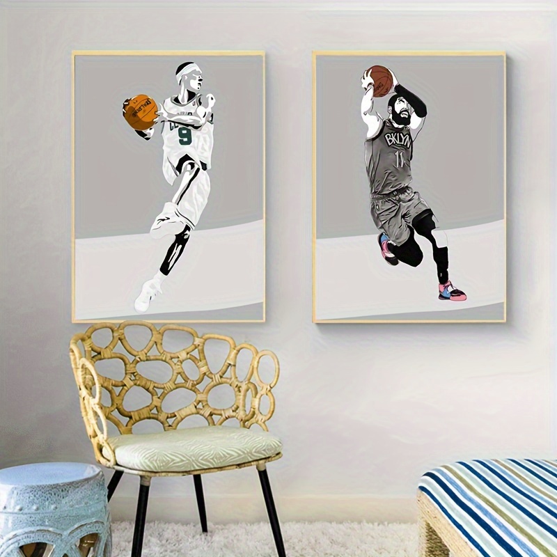 1pc Maglia Basket Poster Cornice In Legno Decorazione Parete - Temu Italy