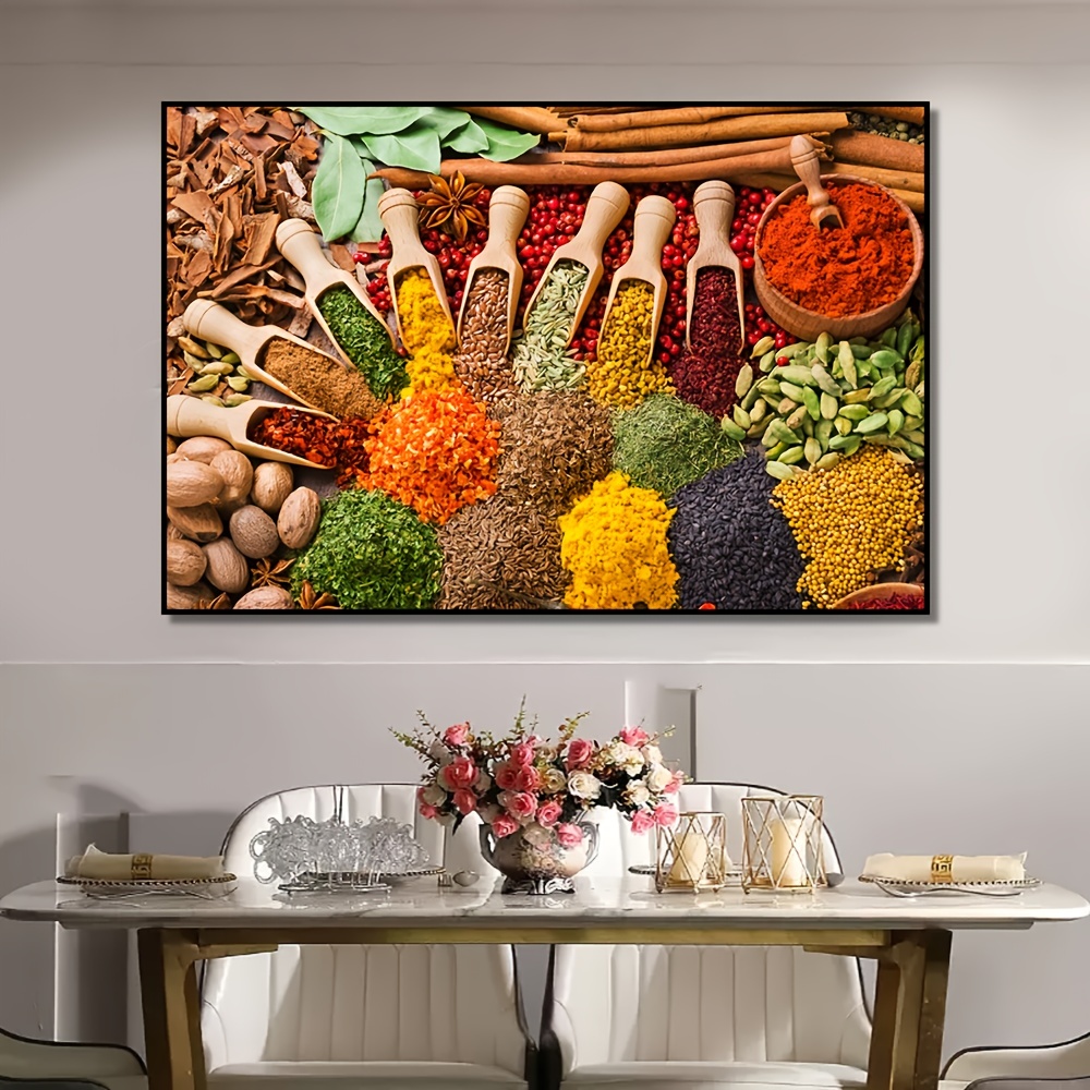 Set de 3 cuadros decorativos en lienzo con marco de madera con diseño de  campo de flores en multicolor Forme