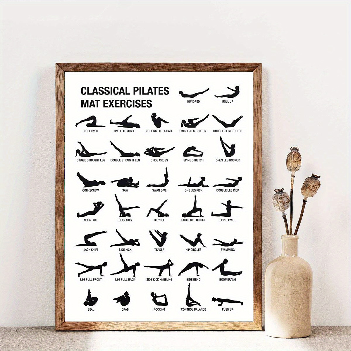 Wall Pilates Poster - Temu