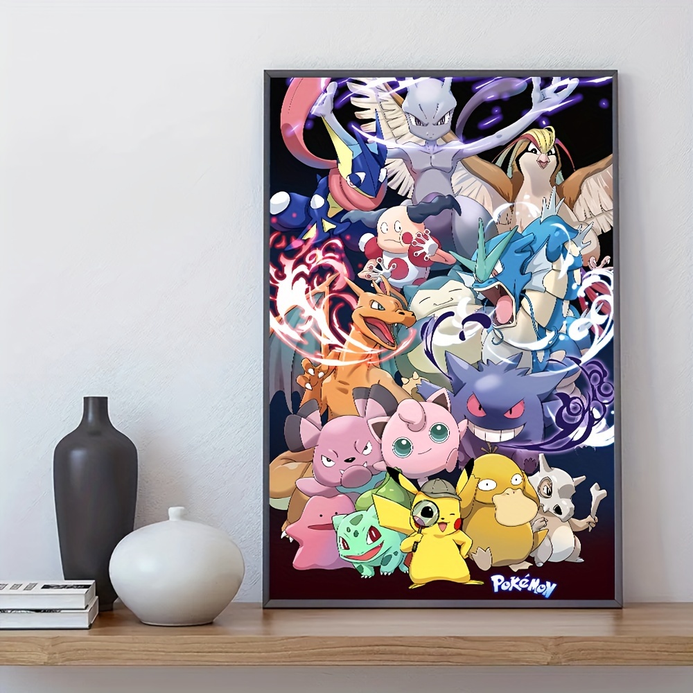 Pokemon Japanese Anime Print Poster Wall Hanging for Kids Room Living Room  Art Decoration
