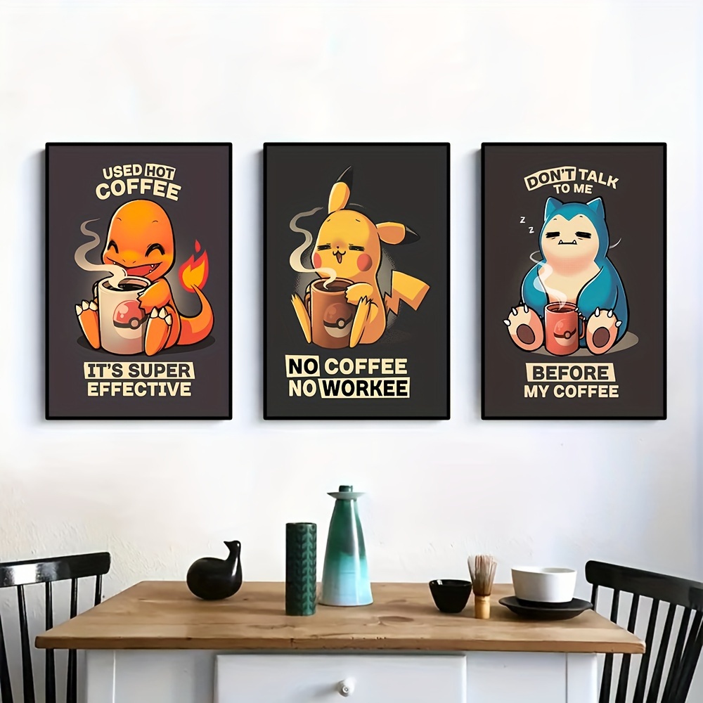 pikachu pokemons sticker poster, anime poster, Pokemon poster for  room