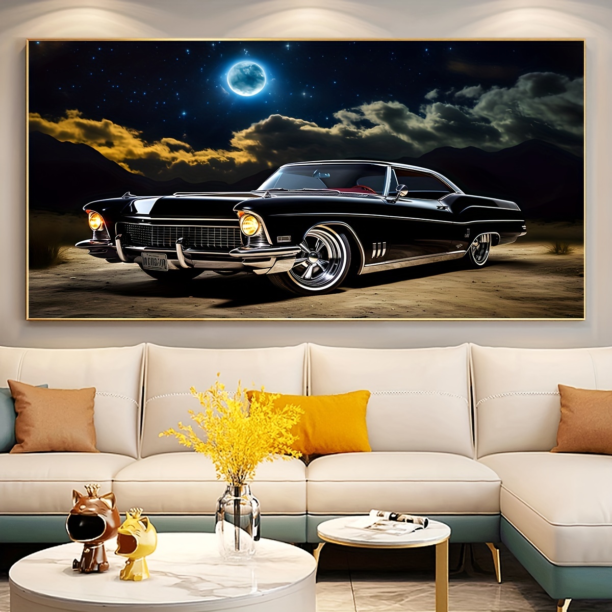  3 piezas de coche vintage coches pintura pintura la imagen  impresión en lienzo viejo auto fotos arte arte moderno para sala de estar  comedor decoración del hogar regalo : Hogar y