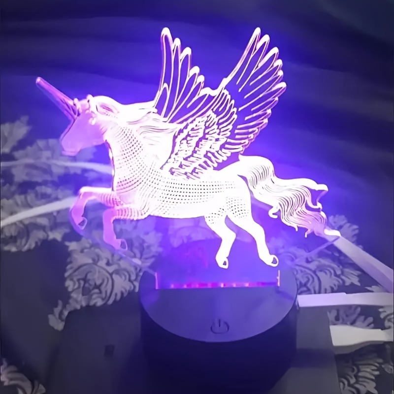 One Fire Luces nocturnas de unicornio para dormitorio de niñas, 16 colores  linda luz nocturna para niños, lámpara LED recargable de unicornio, regalos