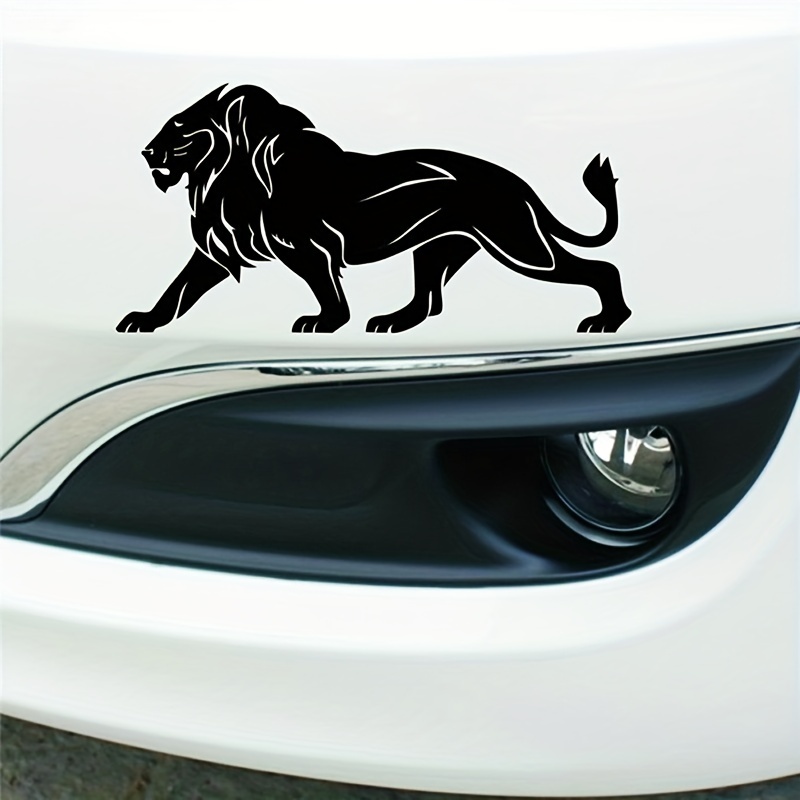 Lion 3d Pattern Car Sticker Decal Waterproof Computer - Temu