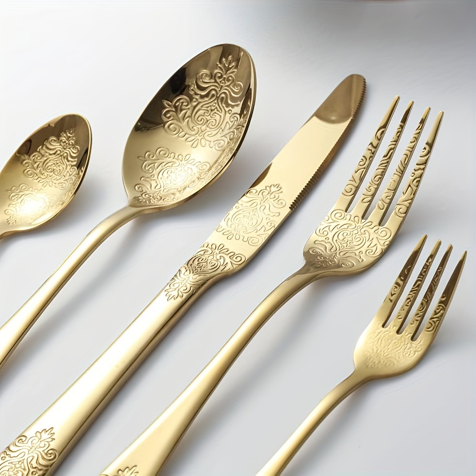 Engraved silverware clearance set