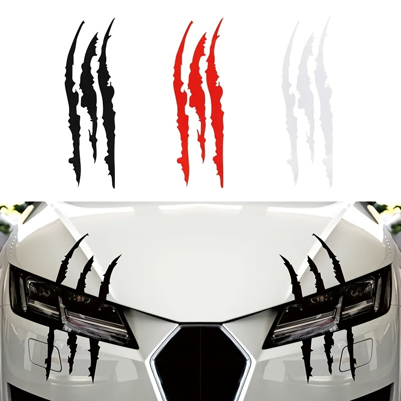 3pcs garra marcas calcomanía pegatina para coche faro capó de coche vinilo  pegatina / calcomanía para coches (negro) Pegatinas para coche para BMW E46