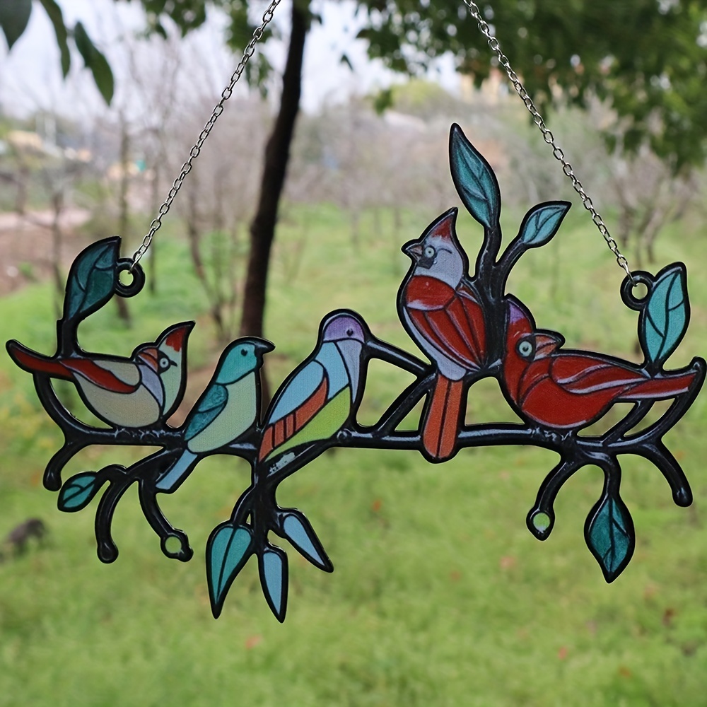 Colibri attrape-soleil vitrail cadeaux de Noël art mural 