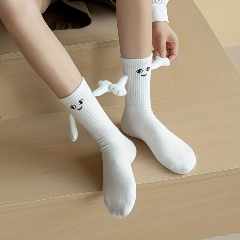 3D Hand In Hands Socks Kids Funny Novelty Cotton Socks Cute Cartoon Calf  Socks