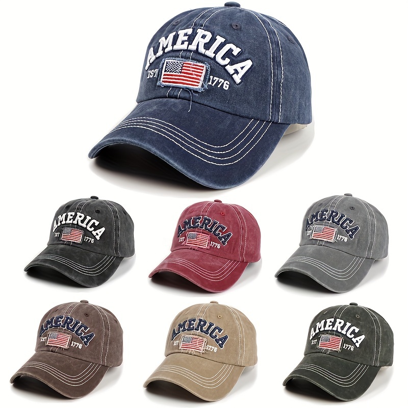 Gorras Béisbol Diseño Bandera Estadounidense Hombre, Ideal Senderismo Aire  Libre, Pesca, Turismo, Deportes Aire Libre, Camionero, Regalos Día Padre -  Joyería Accesorios - Temu