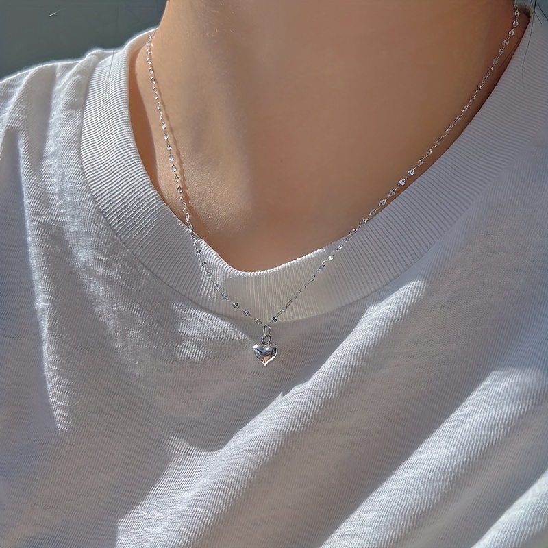 Small Love Heart Necklaces Niche Design Clavicle Chain Elegant All-Match  Titanium Steel Necklace Simple Cute Heart Jewelry - AliExpress