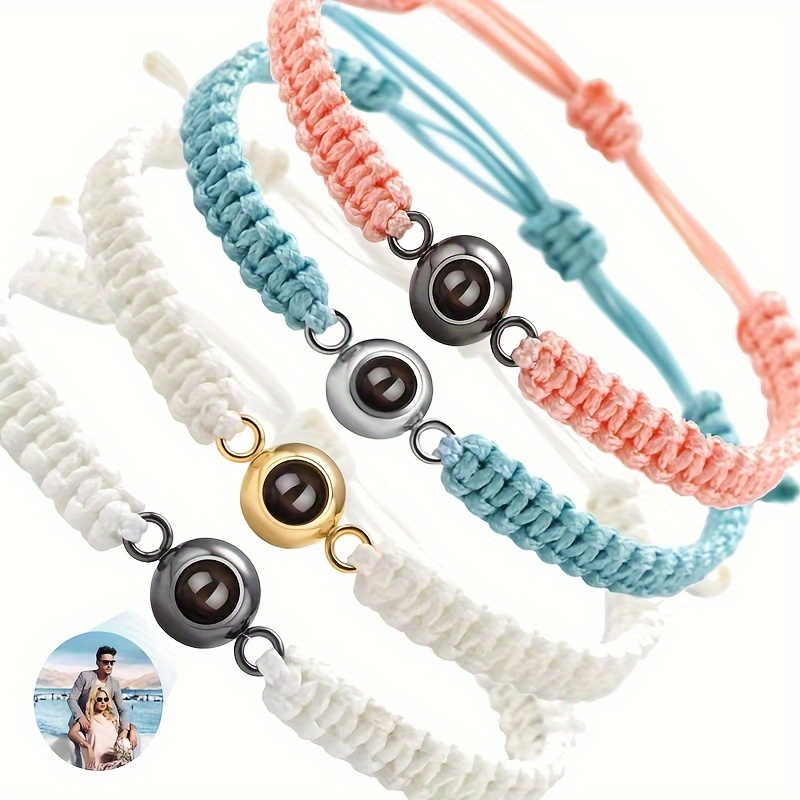 Vibrating Couple bracelets/long Distance bracelets/matching Bead Bracelets for couples/totwoo Sun&Moon Touch Bracelets with Matching Beads