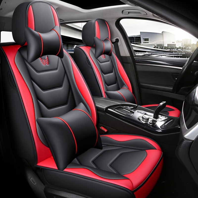Auto Sitzbezüge Sets für Peugeot 307 CC, Leder Autositzbezüge Komplett  Sets, Custom Wasserdicht Vorne und Hinten Schonbezüge Sitzschoner,B Black  red : : Auto & Motorrad