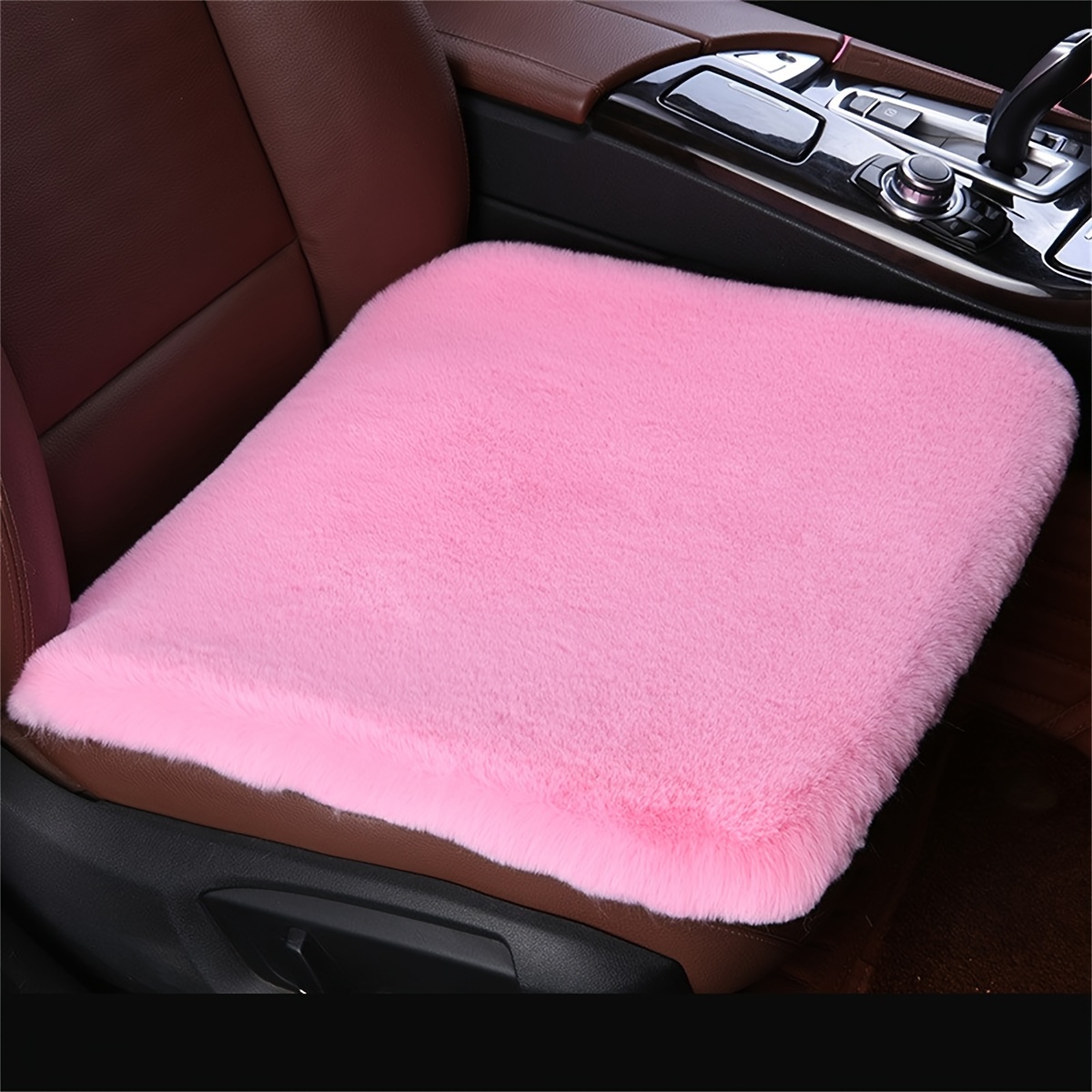 Car Plush Seat Cushion Winter Warm Imitation Rabbit Hair Seat Cushion Car  Seat Cover Thick Seat Cushion Small Square Cushion Car Seat Cushion - Temu