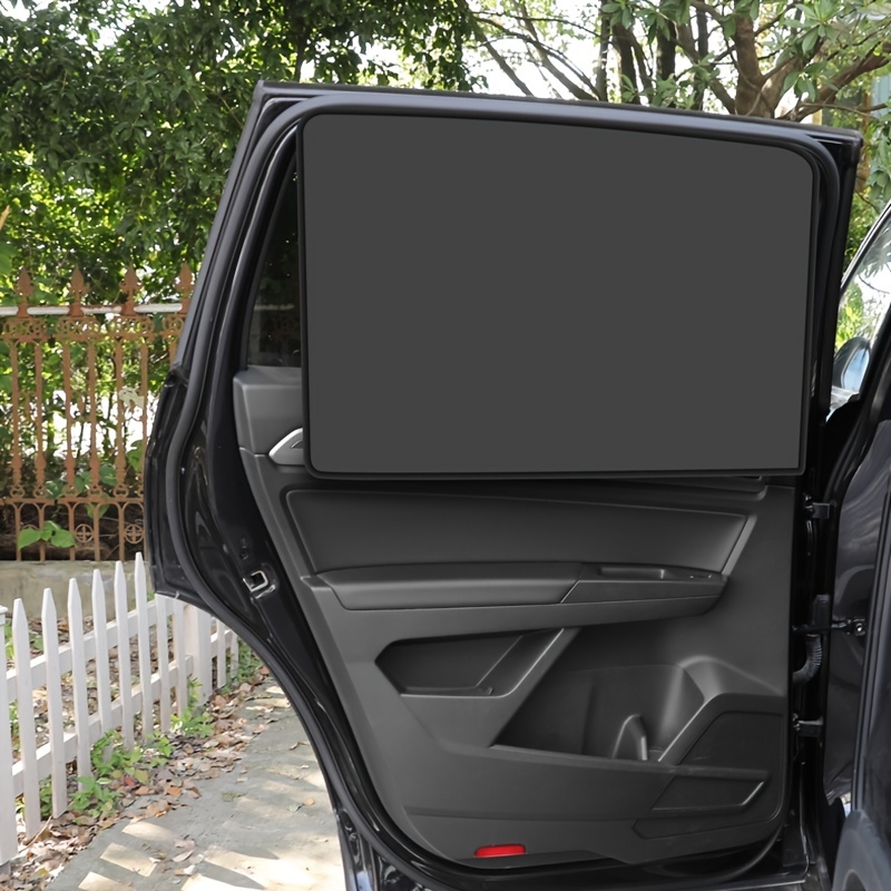 Parasol para ventana delantera de automóvil, paquete de 2 unidades de malla  transpirable para ventana lateral de automóvil, protección UV para
