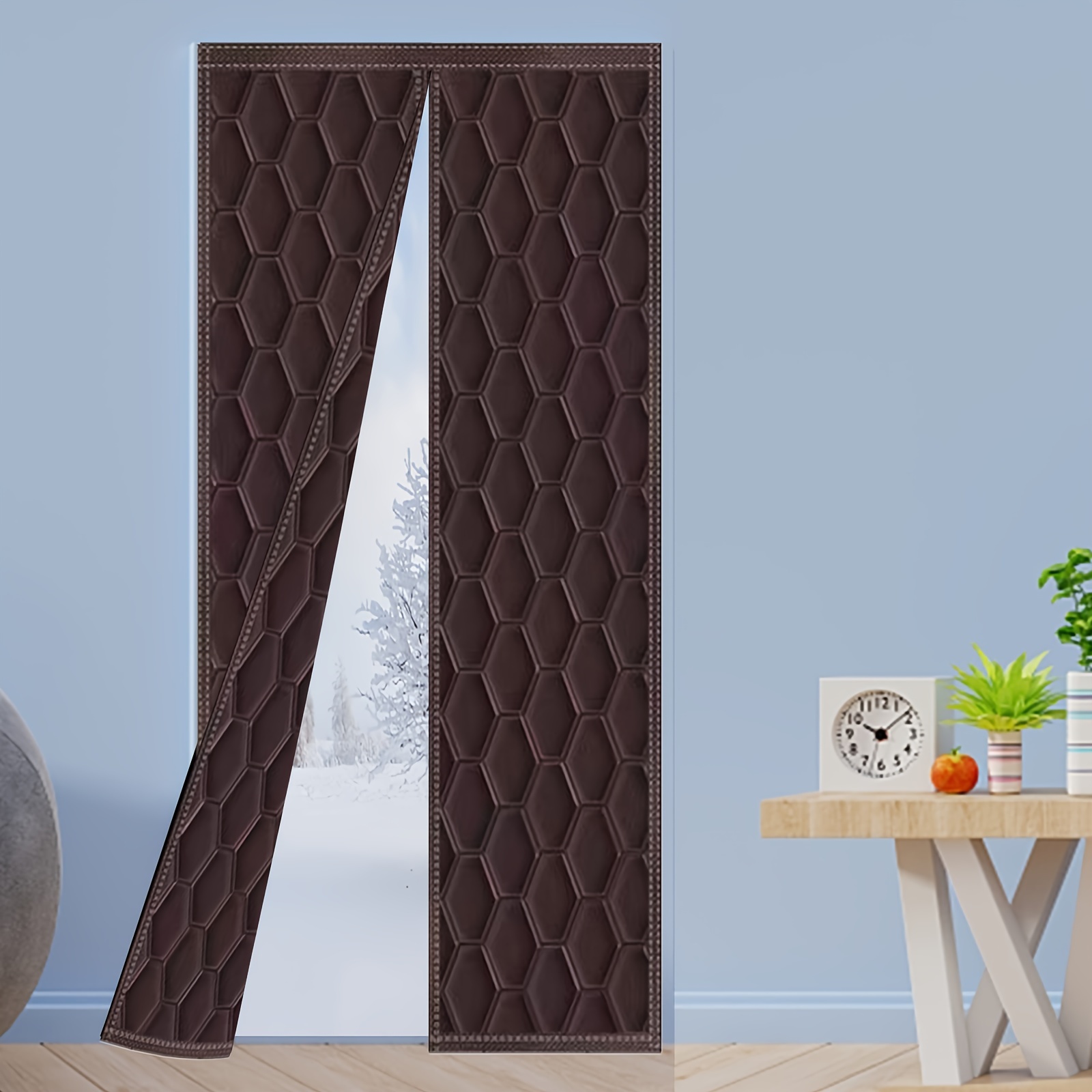 Cortina térmica para puerta, pantalla de cubierta de puerta aislada para  invierno, manta insonorizada para puerta, cortinas de privacidad, tapiz