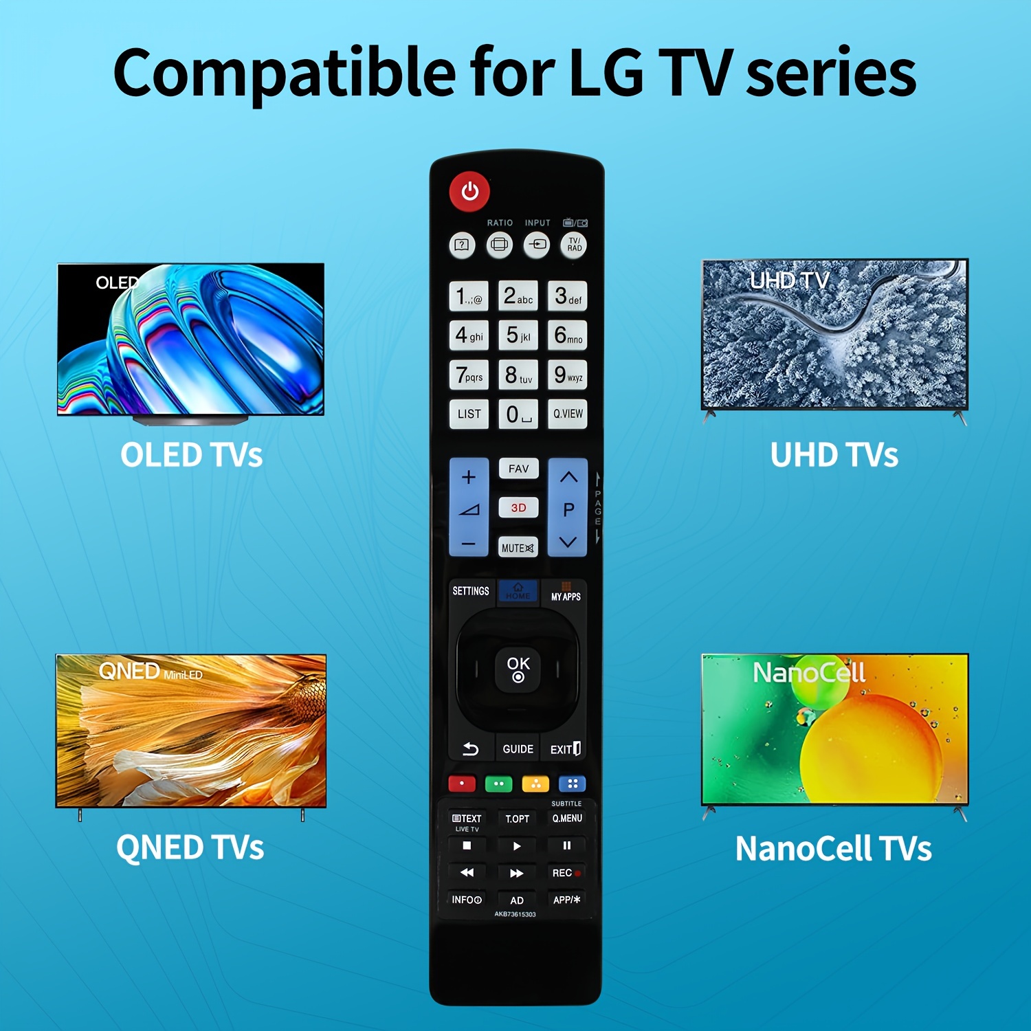 Télécommande universelle pour LG AKB69680403 Controleur Remote Pour LG LED  TV