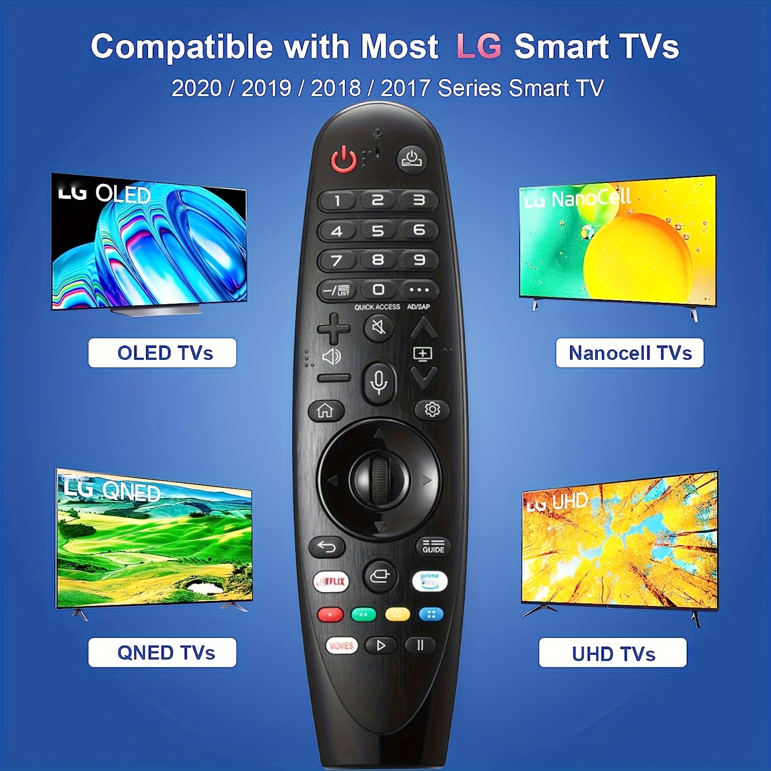  Mando a distancia universal para todos los televisores LG -  Función completa Original LG : Electrónica