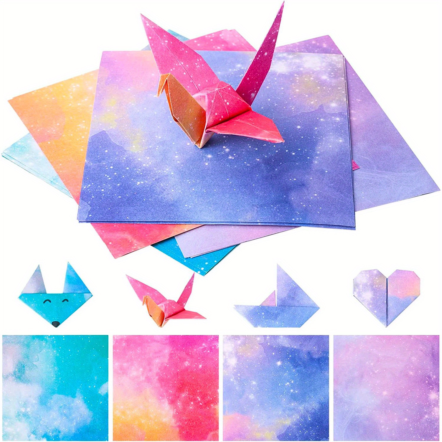 Kids Origami Kit 108 Double Sided Vivid Origami Papers 54 Pairs