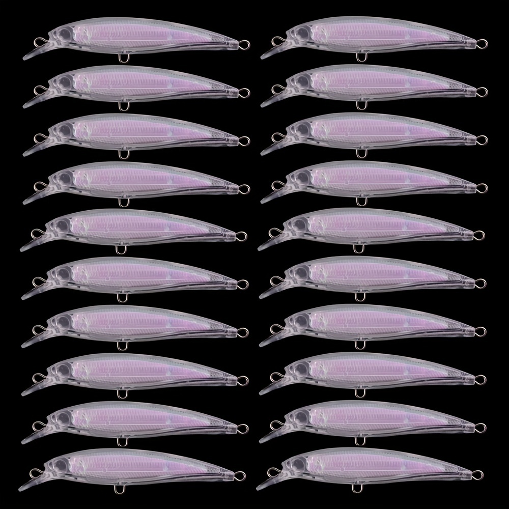 3pcs/lot Unpainted Glider Shad Blanks Swimbait Hard Body Fishing