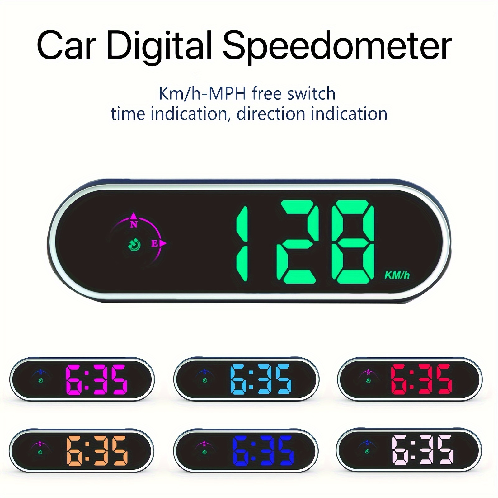 ACECAR Velocímetro digital OBD2, pantalla universal para coche HUD Head Up  con velocidad MPH, tacómetro, resolución de problemas, función de