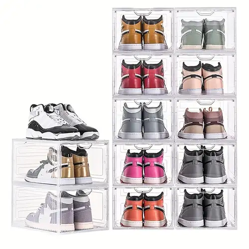 Shoe Boxes Clear Plastic Stackable - Temu