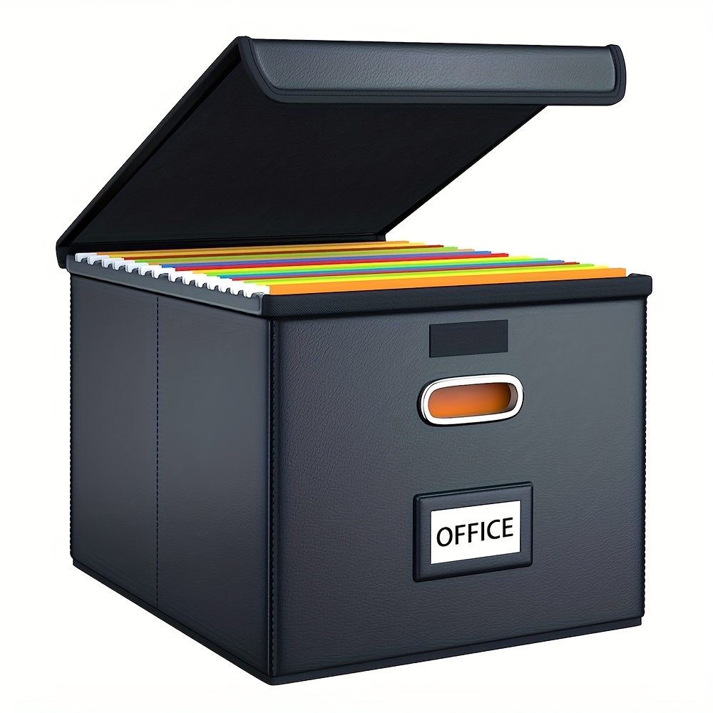 Clear Open-Top File Storage Boxes