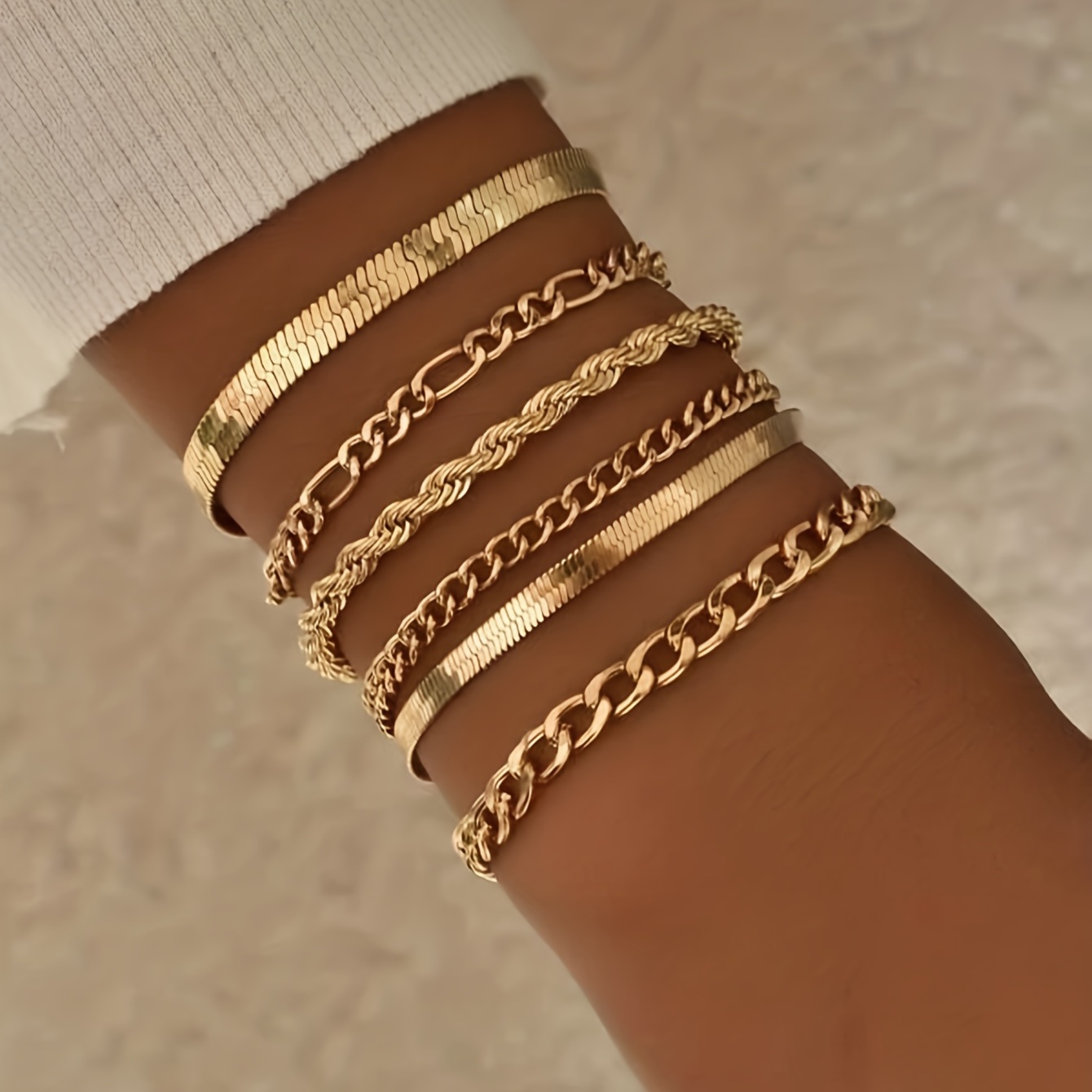 Gold Copper Cross Heart Female Bracelets Charms Fashion Chain