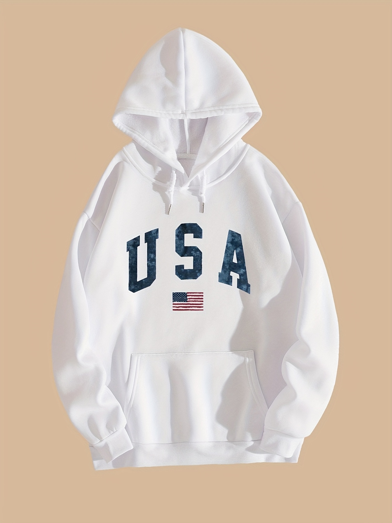 Men's Tracksuit With Us Flag Print Hooded Sweatshirt - Temu