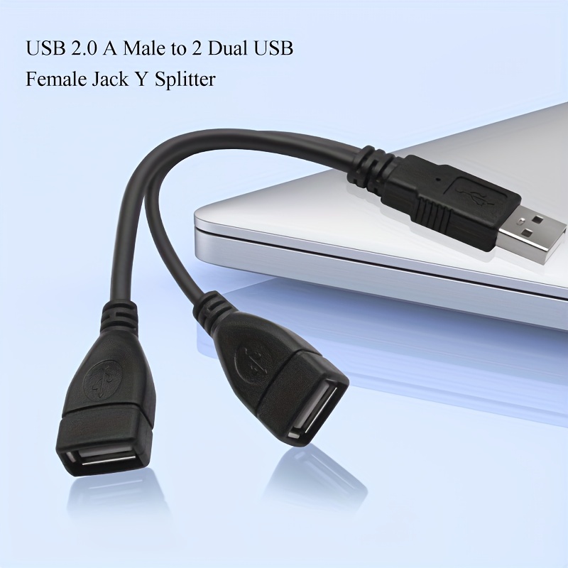 Universal USB 3.0 2.0 Male To Dual USB 3.0 Female Jack Splitter 2 Port USB  Hub