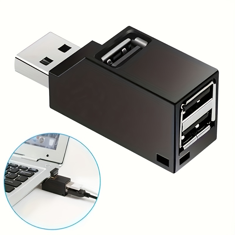 Hub USB 3.0 alimentado, divisor de puerto USB múltiple de 7 puertos,  concentrador alimentado por USB 3 con interruptores LED individuales de