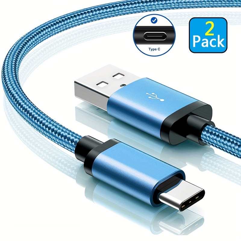 Cable USB A a USB C, cable de carga tipo C de primera calidad, longitud  estándar, cable de carga y sincronización de datos USB C para Samsung S10,  S9, S8 Plus, A80