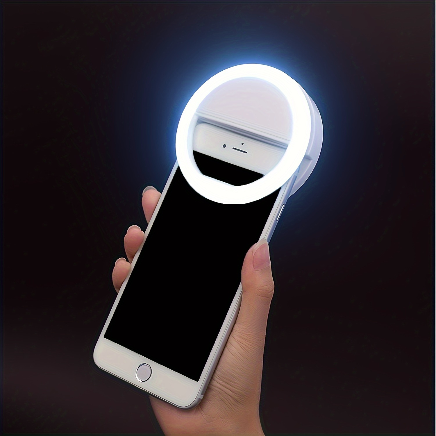 Anillo de luz para selfie de 6 pulgadas con trípode y soporte para teléfono  celular para maquillaje en vivo, mini anillo de cámara LED, lámpara de