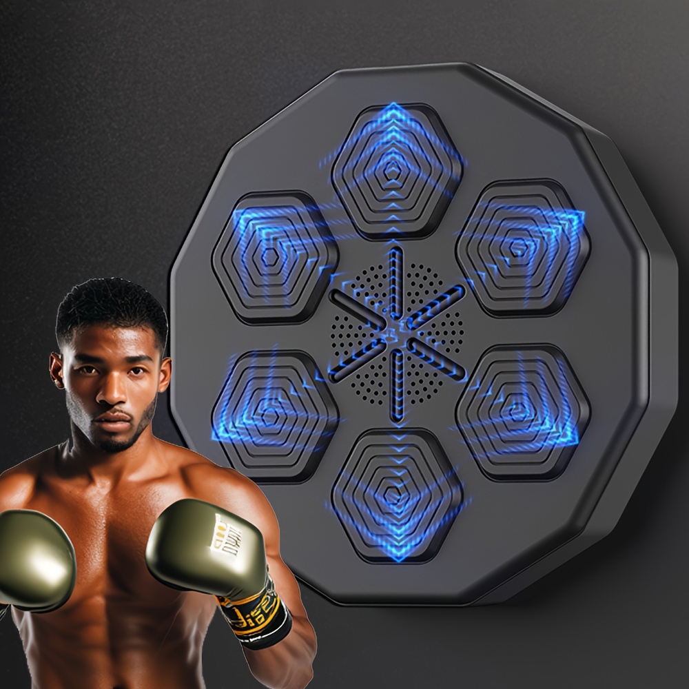 Máquina de boxeo musical montada en la pared, máquina inteligente de  entrenamiento de boxeo con luz LED y guantes de boxeo, almohadillas de  boxeo para