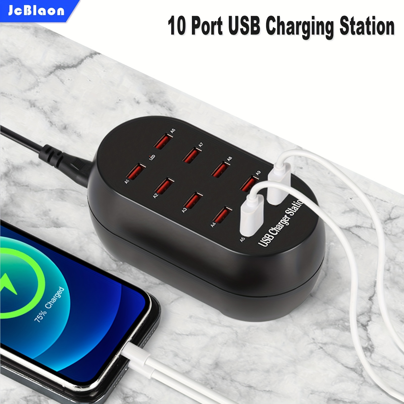 Chargeur USB C, 40 W 4 Ports USB C, Bloc de Charge Rapide Double Port  PD+QC, Multiport Type C Chargeur Compatible avec iPhone 14/13/12/11/Pro  Max/XS/XR/8/7/téléphone Samsung/Tablette en destockage et reconditionné  chez DealBurn