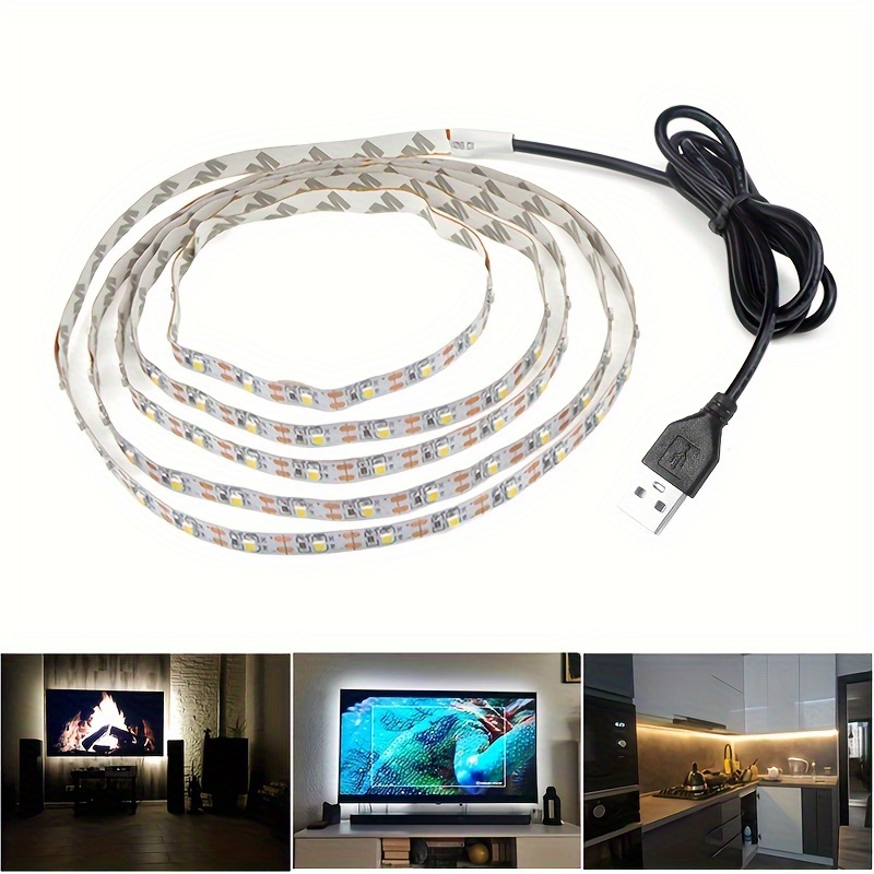 Usb 5v Cob Luces Tira Led Positivas Blancas Luces Tira Led - Temu Mexico