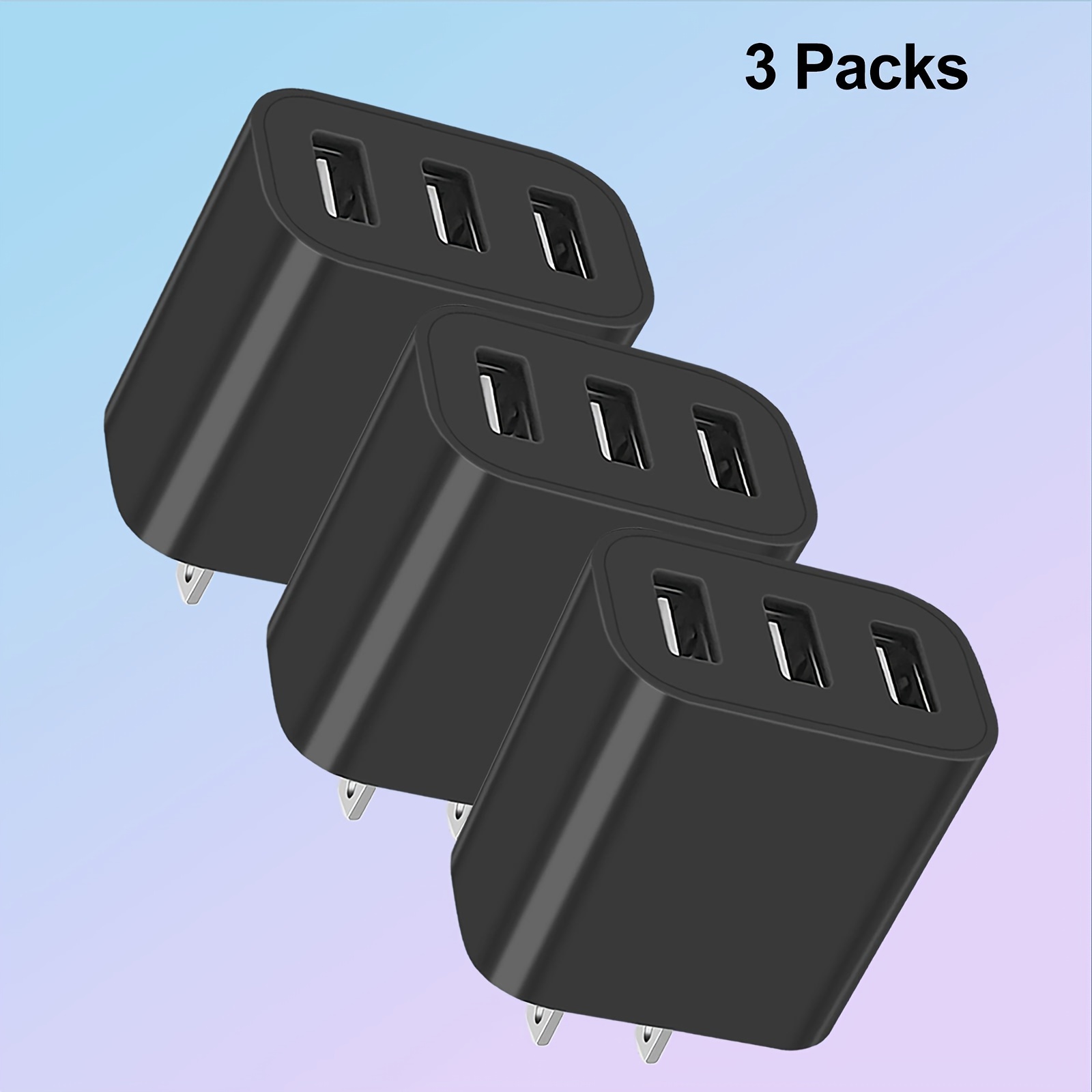 [3 Pack] USB-C Wall Charger, 20W Durable Dual Port QC+PD 3.0 Power Adapter,  Double Fast Plug Charging Block for iPhone 14/14 Pro/13/15/15 Pro/Pro